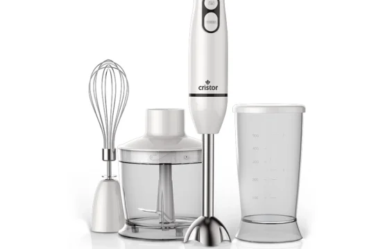 Bras Mixeur 3 en 1 CRISTOR Bras mixeur, Hachoir et Bras Fouet Blanc Gris  500 W-500 ML