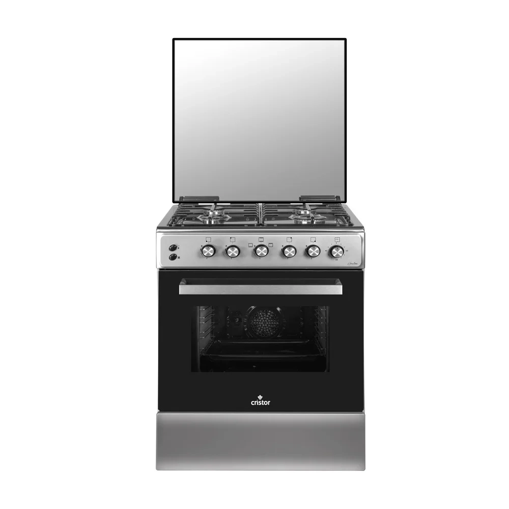 Cuisinière CRISTOR GRATINA - 4 Feux - 60 Cm - Ventilée - Catalyseur - Inox Cuisinière Cristor Gratina 4 feux Inox 60cm – Image 1