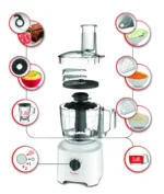 Robot multifonctions MOULINEX Easy Force 700 W-Blanc – Image 2