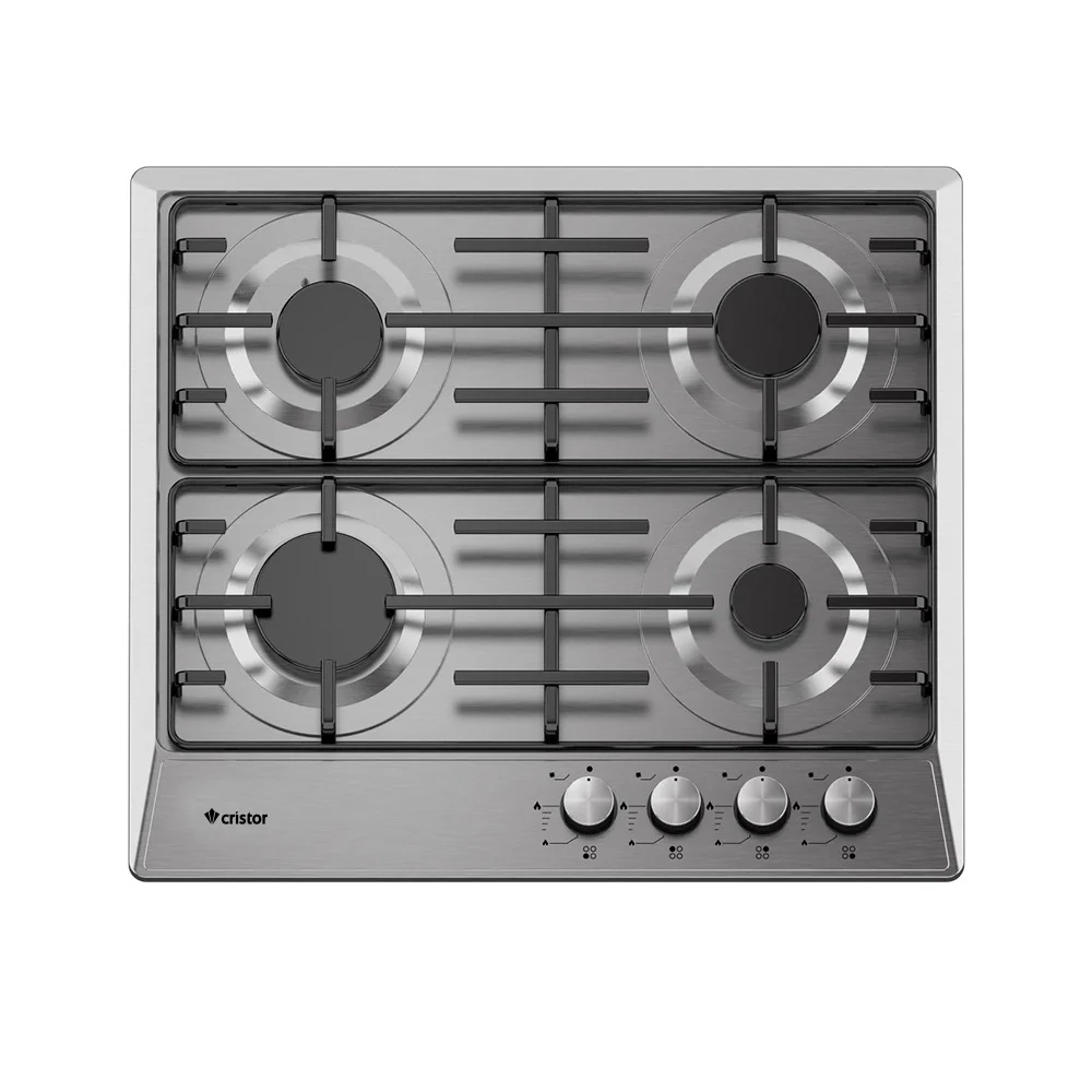 Table de cuisson CRISTOR Encastrable- 4 Feux - 60cm-Inox Table de cuisson CRISTOR Encastrable 4 Feux 60 cm Inox – Image 1