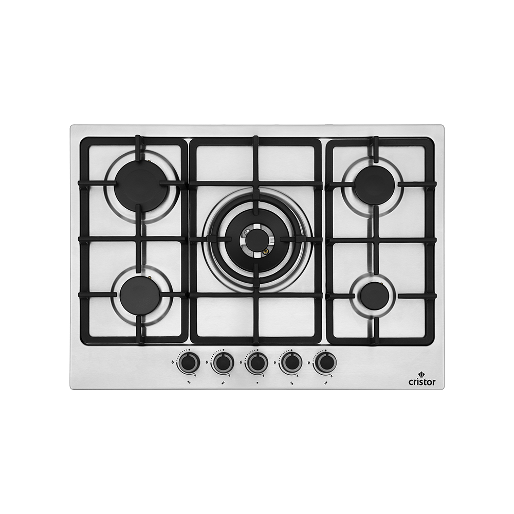 TE75FN6S-1000x1000-1 Table de cuisson CRISTOR FINETTA6 Inox 70cm – Image 1