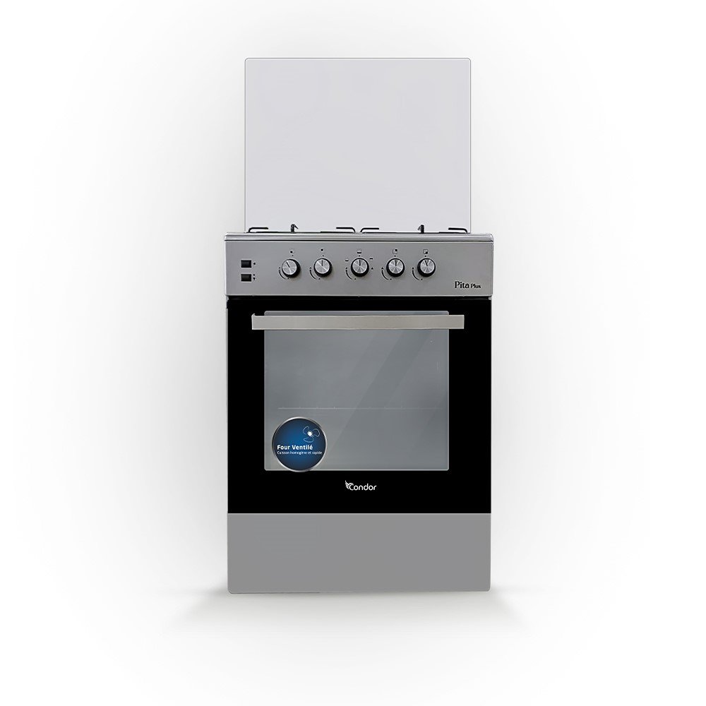 Cuisinière Condor  Pita + 4 Feux Full Inox  60 cm