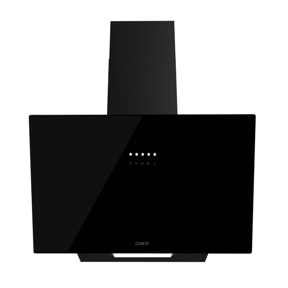 Design sans titre (2) Hotte Aspirante Décorative CANDY 60 cm Black Glass 3 Vitesses – Image 1