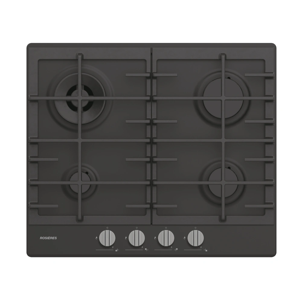 Design sans titre Table de cuisson Rosières 4 Feux dont Wok Black Mat – Image 1