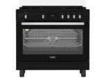 Cuisinière Gaz-Gaz Whirlpool 5 Feux Chaleur Brassée Noire 111 L  90 cm – Image 2